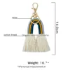 Key Rings Fashion Boho Weave Rainbow Tassel Keychain Bag Hangs Gold Key Holder Jewelry Gift Drop Delivery Dh0Gf