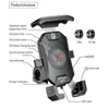 Carro novo suporte de moto portador de moto 15w carregador sem fio qc3.0 carregamento de carregamento USB Minças de suporte de suporte de suporte de suporte de suporte de moto suporte para celular