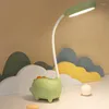 Table Lamps Cute Cartoon Dinosaur Small Lamp USB Charging Touch Color Change Children Students Learning Eye Protection