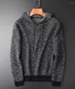 Men's Hoodies 21C Men Autumn Fashion Yarn-dyed Pullover Grey Hight Quality Young Trend Slim Fit Hooded Sweatshirts For