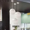 Lampy wiszące nordycne nowoczesne półkoliste światła żyrandola sferyczna salon żelaza lampa lampa sypialnia wystrój loft