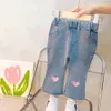 Bebê meninas colete de malha camisa de renda jeans 3 peças terno infantil roupas de desenho animado roupas infantis conjuntos de roupas esportivas