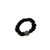 Leopard Elastic Hair Bands for Women Crystal Bead Hair Ring Rope Girl Ladies