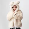 Women's Fur TUHAO Autumn Winter Female Plus Size 4XL Warm Coats Sweet Lady Hooded Faux Coat Cute Casual Long Sleeve LQ305