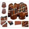 College Hockey trägt Nik1 #10 Biebe Mystery Alaska Movie Hockey-Trikots Herren SlapShot Biebe-Trikot S-XXXL, akzeptieren individuelle Namen und Nummern