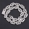 Homens mulheres jóias de moda 15mm 16-24 polegadas Bling Cz Coffean Chain Chain Charble Bling Chain colar de feijão de feijão 7413