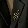 Broches uniek ontwerp goud kleur slang vrouwen mannen dame luxe metaal dierenbroche pins feest casual sieraden geschenken