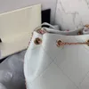 Borse a secchiello grandi Borsa con coulisse Borse a tracollaCon catena Borsa a tracolla trapuntata in metallo color oro per borsa da donna Ladi digner shopping borse da donna