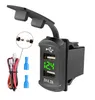 4.2a Dual USB Car Cigarette Ligher Sockets Voltmeter Motorcycle Carder 12V-24V USB Moto Power Pult Outlet Display