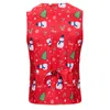 Gilet da uomo Gilet Babbo Natale Stampa a colori Moda coreana britannica Vestito casual Prestazioni Cosplay Banchetto di Natale Abbigliamento 221124