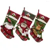 جوارب الرجال 2022 أكياس هدايا سانتا ديي مزخرفة شجرة عيد الميلاد معلقة كيس الأيائل الحفلات عيد الميلاد