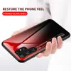 Slim Fit Gradient Color Tempered Glass Telefonfodral för Samsung Galaxy S23 Ultra S22 Plus S21 S20 Obs 20 Hard Back Phone Cover1250723