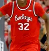 مخصص ولاية أوهايو Buckeyes كرة السلة Jersey E.J. Liddell Justice Sueing CJ Walker Kyle Young Justin Ahrens zed Key Seth Towns Musa Jallow 0