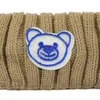 Tête d'ours tricot bandeau dessin animé mignon Animal bandeaux femmes filles chapeaux automne hiver large Turban bandeau laine cheveux bande