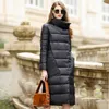 Femmes Down Parkas Veste D'hiver Femmes Manteaux Col Roulé Long Casual Lumière Chaud Canard Double Face Porter Des Vêtements Imperméables 221124