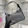 high quality Women mini Nylon Bags underarm handbags Hobo Pink Black White Evening Rhinestone Bag 2005 Designer Shiny Diamond Shoulder Handbag Party Small Tote