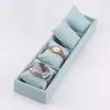 Jewelry Pouches Velvet Pu Leather Single Layer 4 Pillows Watch Plate Bracelet Display Bangle Storage Box