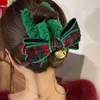 Fiocco in peluche Artiglio per capelli Accessori per capelli di Natale Clip di granchio Clip di coda di cavallo di moda per regali copricapo da donna