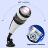 Sex toys massager Aircraft Cup Men's Telescopic Rotary Interactive Pronunciation Hands-free Masturbation Device Toys For Men