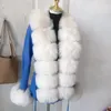 여자 모피 가짜 자른 스웨터 가디건 봄 가을 니트와 폭스 칼라 레이디 코트 221124