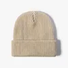 Barn Tonåring Mössor Vinterstickad Varma Kvinnor Män Skalle Beanies Casual Slouchy Hat Virkad Beanie Hat Kvinna Söt Björn Keps Modebrev