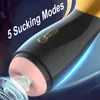 Sex Toys Masseur Fellation Sucer Masturbation Machine Hommes Vibration Chauffant Masturbateurs Réel Vagin Silicone Orgasme Adulte Jouets Mâle 18