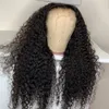 13x4 HD transparente Deep Curly Lace Front Wels Human Wigs para mulheres negras Jerry Frontal da Malásia