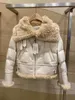 Women's Down Parkas Winter Jacket Women Warm Lamb's Wool Fur Short Black Coat Female 90% White Duck Jackets 221124