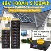 Pacco batteria 48V 100Ah LiFePO4 150Ah 51,2V 5KWh con comunicazione CAN RS485 max 32 paralleli per UPS con accumulo di energia