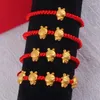 Bracelets de charme Festival de primavera chinesa Pingente de pendente de animal riqueza sortuda Red Rope Ano Boa Bênção Jóia Presente