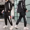 Men's Tracksuits de alta qualidade masculino de streetwear de moda branca masculino Men com capuz Suits Suits 2 peças Mens de roupas esportivas de roupas esportivas