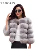 Women's Fur Faux ZADORIN S-5XL Mink Coats Autumn Winter Fluffy Black Coat Elegant Thick Warm Jackets For Tops 221124