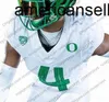 Custom 2021 Oregon Ducks Futebol Jersey 8 Mariota 13 Anthony Brown 26 Travis Dye 2 Devon Williams 7 CJ Verdell Rose Bowl 150th Branco Black Green Yellow Jerseys S-5xl