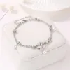 Anklets Layered Jewellery Anklet Women Beads Bracelet Charms Bracelets Fashion Couples Jewelry Silver Color Trendy Stainless Bransoletka