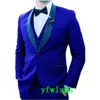 Hochzeit Smoking One Button Herren Anzüge Trauzeugen Schal Revers Bräutigam Smoking Hochzeit/Abschlussball Mann Blazer Jacke Hose Weste Krawatte W1180