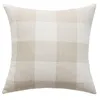 Housse de coussin 2 pièces 45x45 lin noir blanc Plaid couvre Simple Style moderne 18 pouces carré pour canapé salon décoratif