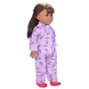 Vêtements de chemise de nuit pyjamas mignons en gros pour 18 pouces notre génération vêtements de poupée fille américaine accessoires de poupées