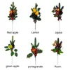 Decorative Flowers Pine Branch Christmas Cuttings Plastic Pinecone Red Berry Foam DIY Wreath Xmas Supplies Pineneedle Branches