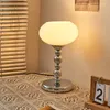 Table Lamps Vintage Led Desk Lamp Orange Bedroom Side Bauhaus Living Room Study Decoration Egg Tart Light Glass Lampshade