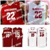 Maglia da basket Nik1 NCAA Wisconsin Badgers Pallacanestro 0 D'Mitrik Trice 1 Brevin Pritzl 2 Aleem Ford 3 Walt McGrory Cucita personalizzata