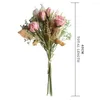 Decorative Flowers 1Pc Artificial Flower Exquisite Magnolia Rose Bouquet For Office Home Fake Orchid Romantic