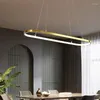 Lampy wisiork Nordic miedziana jadalnia żyrandol minimalistyczny projektant oświetlenie kreatywność