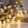 Strings Christmas Lights Crystal Bells String Light Battery Powered Fairy Indoor Outdoor Ornaments Xmas Navidad Year