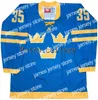 カレッジホッケーはNIK1 35 HENRIK LUNDQVIST TEAM SWEDEN 40 HENRIK ZETTERBERG 4 HJALMRSSON 6 ANTON STRALMAN 21 FILIP FORSBERGホッケージャージーカスタムすべての名前と名前と