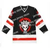 College Hockey draagt ​​NIK1 Five Finger Death Punch Punch heren hockeytrui Zwart borduurwerk gestikt, pas elk nummer aan en naam truien