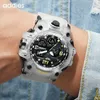 ساعة Wristwatches Addies مشاهدة الموضة الشفافة الساعات البيضاء