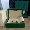 Groene kisten kwaliteit man kijk houten luxe doos papieren zakken certificaat originele dozen voor houten vrouw horloges cadeaubon accessoires 245f