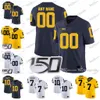 Fotbollströjor Anpassade Michigan College Football Jersey 9 McCarthy A.J. Henning Ronnie Bell Aidan Hutchinson Andrel Anthony Kalel Mullings Ett namnnummer