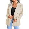 Costumes pour femmes QXIUIXP 2022 femmes Blazer décontracté velours côtelé costume dames élégant bureau mince veste hiver à manches longues solide OL manteau XXL