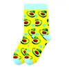 Men's Socks 5 Pairs/Men's Funny Fashion Cotton Fruit Pizza Seafood Soldier Crown Creative Anime With Print Long Man High